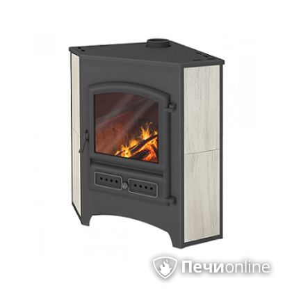 Печь-камин Этна (БКД) угловой беж. 9 кВт (150 кв.м) в Сочи