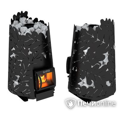 Дровяная печь-каменка GrillD Dubravo 180 short black в Сочи