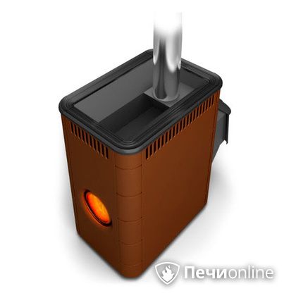 Дровяная банная печь TMF  Аврора Inox ДА Иллюминатор терракота  в Сочи