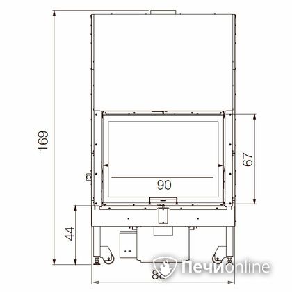 Каминная топка Edilkamin BLOKK 70 V bianco в Сочи