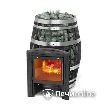 Дровяная банная печь TMF Саяны XXL 2015 Carbon Витра с закрытой каменкой в Сочи