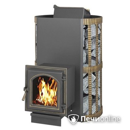 Дровяная банная печь Везувий Скиф с закрытой каменкой (270) в Сочи