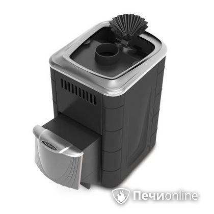 Дровяная банная печь TMF Гейзер Мини 2016 Carbon закрытая каменка нержавеющая дверь антрацит в Сочи