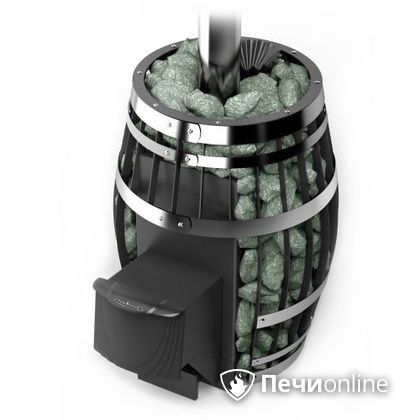 Дровяная банная печь TMF Саяны XXL 2015 Inox с закрытой каменкой и теплообменником дверь антрацит в Сочи